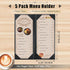 4.25" 11" 5 Pack 2 Menu Covers x View Black PU Leather Restaurant Menu Holders, Double Panel with Angled Corners