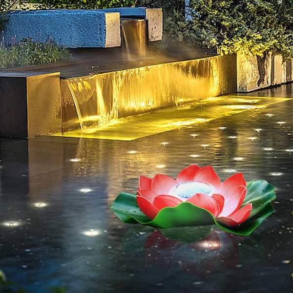 Lotus Solar Outdoor Lights Water Floating Solar Garden Lights Energy-Saving Decorative Light