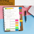 Rancco A6 Budget Planner Refill Paper, 90 Pages Colorful 6-Ring Binder Expense Tracker with Divider, Pouch, Ruler