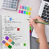 KICNIC 800 Pcs Page Markers Sticky Index Tabs, Fluorescent Pop Up Note Flags for Notebooks and Bookmarks