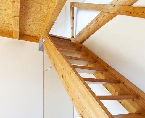 KOMOHOM 5" 5" 2.5" (4 X X Heavy Duty L Brackets for Wood PCS), L-Shaped Corner Brackets for Shelving and Furniture