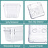 WOWBOX 25 PCS Clear Plastic Drawer Organizer Set, 4 Sizes Desk Drawer Divider Organizers and Storage Bins for Makeup,
