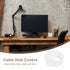 uxcell Cable Hole Cover, 4Pcs ABS Desk Grommet Hole Cover for Office Computer Wire Organizer, White