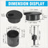 1-3/8" Black Desk Grommet with Bi-Metal Hole Saw, JTemgle Plastic Cable Hole Cover, 7 Pieces for Cord Management