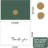 50 4 6 AZAZA PK Thank You Cards with Envelopes,Green Envelopes and Gold Stickers Thank You Notes,Minimalistic Thank You