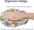 Britimes Ergonomic Mouse Pad with Wrist Support, Colorful Cats Non-Slip Rubber Base for Home Office