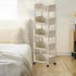 Generic 5-Tier Rolling Storage Cart - Multi-Level Metal Organizer with Wheels for Bedroom, Kitchen, Bathroom - Easy