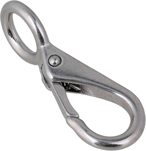 BQLZR Metal Keychains Keyring Holder Organizer, Stainless Snap Hook, 55mm