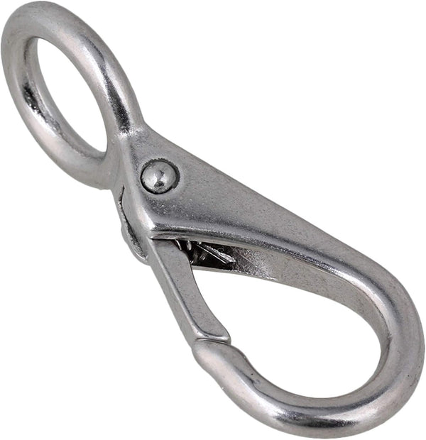 BQLZR Metal Keychains Keyring Holder Organizer, Stainless Snap Hook, 55mm