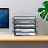 SETTFRFE 4-Tier Letter Tray Desk Organizer - Mesh Stackable File Trays for Desktop Paper Storage, Black