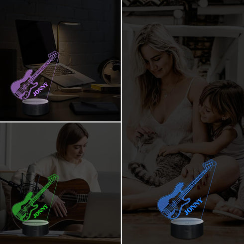 16 Anywin Guitar Custom Night Lights, LED Colors Changing Lighting, Guitar Acrylic Lamp Table Desk Bedroom Decoration