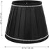 Cozy Pleated Table Lamp Shade Black Fabric with Rhinestones Soft Light Cover for Bedroom Living Desk and Floor Lamps