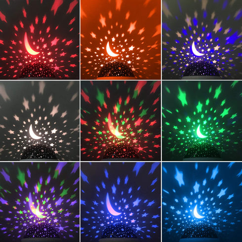 3 4 5 6 7 8 360 4 Bulbs 12 Night Light for Kids, Toys for Year Old Boys Girls, Star Projector Degree Rotation - LED