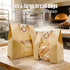 BIUBIU 16x10x5 inch Packaging 50Pcs Extra Large Paper Bread Bags for Homemade Bread with Window & Sticker for XL