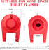 Peryiter Toilet Flapper Replacement Kit, Universal Toilet Plug Flapper with Stainless Chain for 2 Inch Flush Valves (6