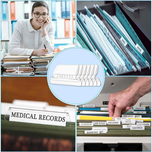 File Folder Tabs, Paxcoo 50 Sets Hanging File Folder Labels and Inserts