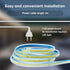 pcningled 3000K 110V 1M 110 1 3.28ft) LED Light Strip AC Waterproof Lights Volt Plug-in COB LED Strip Lights Meter Warm