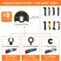 Kandishiex 2Pcs US Oscillating Saw Blades Bi-metal Titanium Coated Multitool Blades Semicircle Sharp Oscillating Blades
