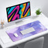 Large Desk Mat, 32" x 12" XXL Extended Gaming Mousepad, Cute Office Supplies and Accessories, Violet Marble