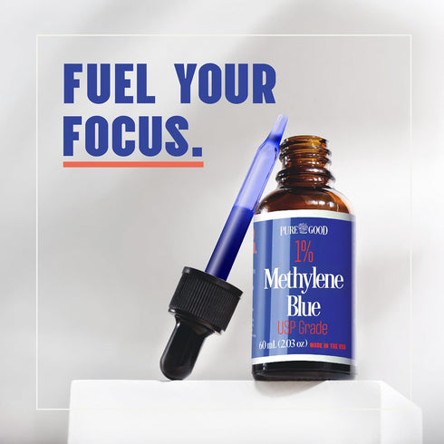 2 Pack Pharmaceutical Grade Methylene Blue 1% (60 mL), Third-Party Tested USP-Grade in Amber Dropper Bottle