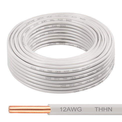 THHN Wire 12 Gauge 50 FT, 12 AWG Solid OFC Copper Electrical