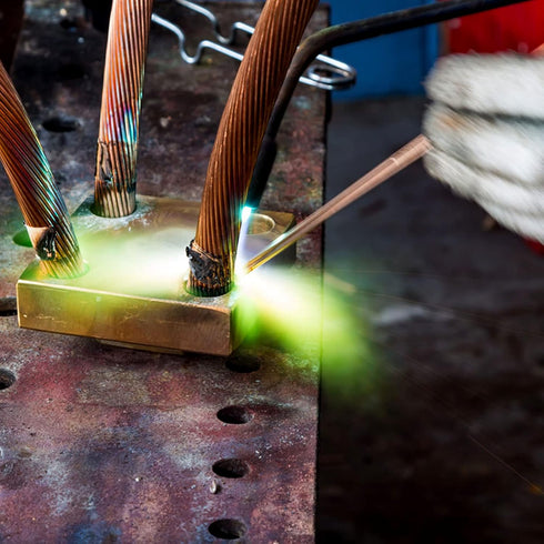 Copper Welding Rod: 20Pcs Selffluxing Phosphor Copper Round Brazing Rods for Low Temperature Welding (250 x 2.5mm)