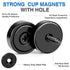 12Pack 70Lbs+ Countersunk 0.98x0.22inch MIKEDE Strong Neodymium Cup Magnets, Force Heavy Duty Black Round Base Cup