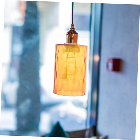 Bulbs Glass Lampshade Candelabra Cylinder Lamp Shade Chandelier Light Covers Bathroom Decorations Amber Light