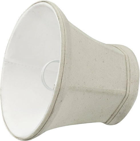 Aspen Creative 30004-2A, 3" 5" 4" Set 2 Bell Clip-On Chandelier Lamp Shade, Off-White, Top X Bottom X Slant Height
