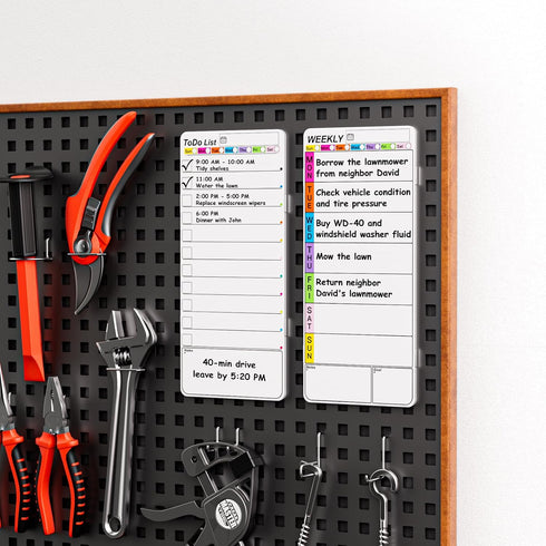Set Magnetic Monitor Memo Board, Dry Erase Whiteboard Weekly Planner and Daily to Do List Note Board for Monitor