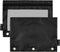 Binder Pencil Pouch 3 Ring Black Zipper Case, 2 Pack Clear Window Binder Organizer for School Office