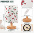 Generic Cherry Pattern Small Desk Lamp for Bedroom Nightstand Bedside Lamps with USB Table Lamp with Fabric Night Light