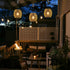 6 Bulb,Seagrass Larekook Hours Timer Battery Operated Pendant Light with Warm White Woven Large Outdoor Hanging Rattan