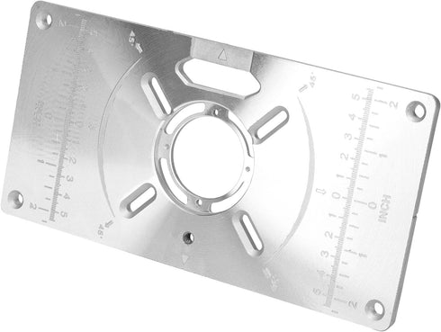 YIWENG Trimming 4 Router Table Insert Plate,Router Table Insert Plate Aluminum Machine Engraving Flip Board with Rings