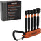 Railer Nut Driver Set, Premium 5-Piece 4 Inch Nutsetter Bit Set with Storage Bit Holder & Carabiner