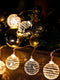 BBTO LED Disco Ball String Light Battery Powered Mirror Balls Ornaments for