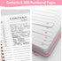 Forvencer Lined Spiral Journal Notebook with 300 Numbered Pages, A5 Thick Journals for Writing with 100GSM Paper, Hardcover Notebooks with Contents for Work, School, Women, Men, Pink