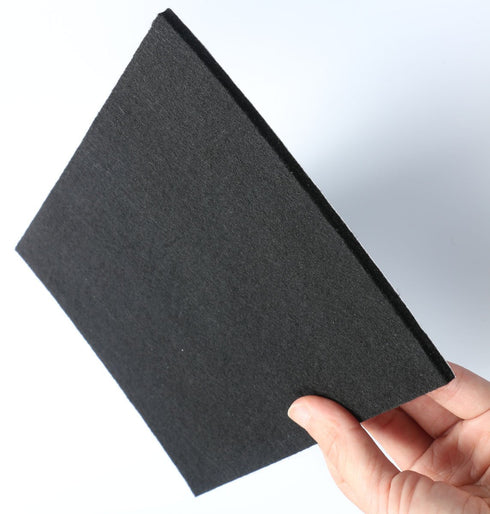 6" X 8" X 1/5" Thick Heavy Duty Felt Sheets - 8 Sheets (Black)