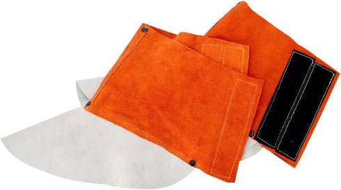 QeeLink Leather Welding Spats - Heat and Abrasion Resistant Welding Boot Covers - Shoes Protectors - Welding Gaiters, 1 Pair