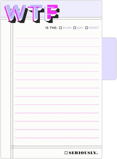 Knock Knock WTF Sticky Notes/Sticky Tabs Note Pad