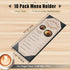 4.25" 11" 10 Pack 1 Menu Covers x View Black PU Leather Restaurant Menu Holders, Single Panel with Angled Corners