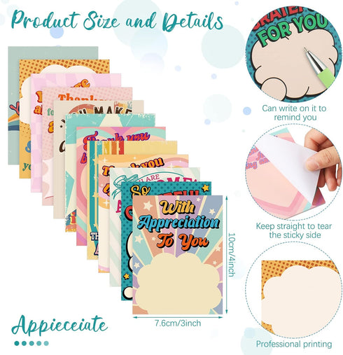 Geyee 24 Pcs Sarcastic Notepads with Sayings Pens Funny Sticky Notes for Adults 3 x 4 Inch to Do List Funny Notepads for Coworker Gifts (Retro Employee)