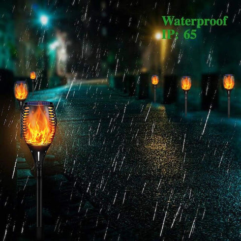Solar Torch Lights - Waterproof Flickering Flames Outdoor Landscape Lighting for Garden Patio Deck