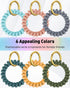 Uniclife 6 Pcs Stretchable Wristband Keychain, Flexible Spring Spiral Coil Key Holder with Gold Spring O Ring