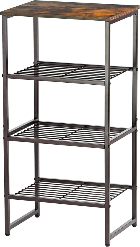 Printer Stand Holder 4 Tier - Heavy Duty Metal Shelving Unit for Office Organizer, Industrial Printer Side Table with