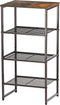 Printer Stand Holder 4 Tier - Heavy Duty Metal Shelving Unit for Office Organizer, Industrial Printer Side Table with