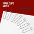 RUBEX 700 Paper Clips, Silver, Assorted Sizes for Office, School, Document Organization