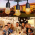 27FT Dimmable Bulbs Solar String Lights Outdoor with Remote, Waterproof Solar Powered Patio Lights for Garden