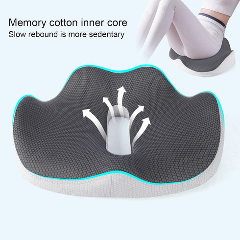 Wilitto Tailbone Hollow Ergonomic Seat Cushion, Hemorrhoids Breathable Office Chair Seat, Sciatica & Back Coccyx Pain