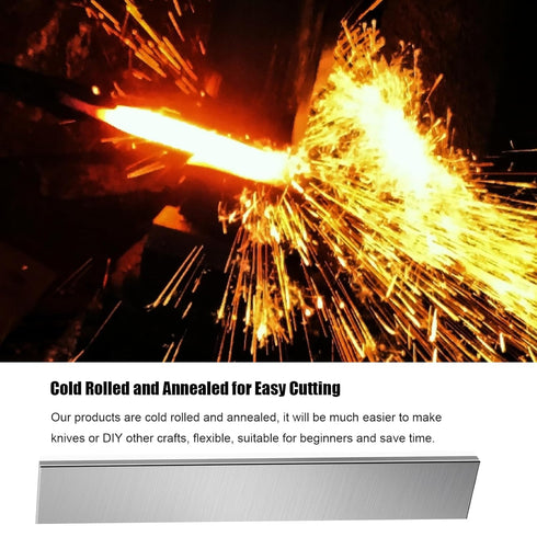 3 Pack 1084 Steel Knife Making Blanks - 12"x1.5"x1/8" Flat Stock for DIY Knife Making